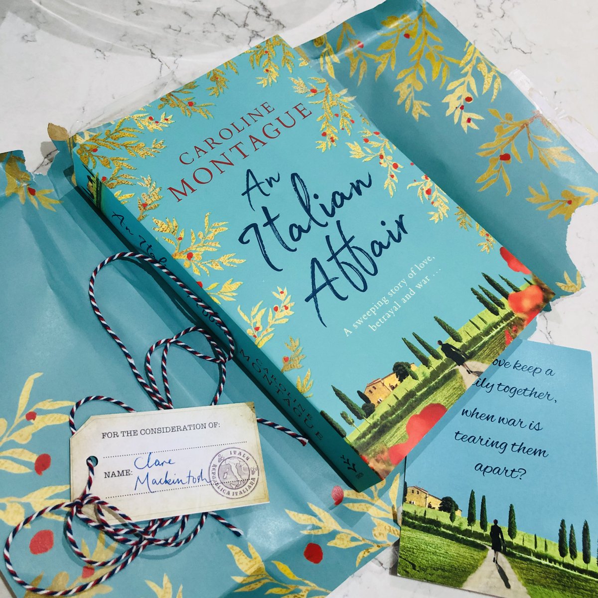 claremackint0sh's tweet photo. This beautiful book by @CMontagueAuthor comes out tomorrow and is now zipping to the top of my teetering TBR pile. I read a very early draft and fell in love with Alessandra Durante and her ancestral home in the Tuscan hills. https://t.co/gSoxqqowMj https://t.co/6VJn8obldM