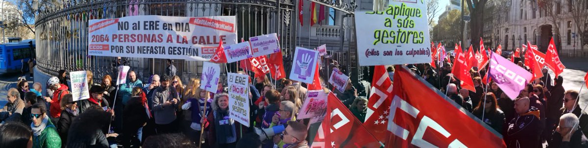 CCOOMadrid's tweet photo. En el #DiaInternacionalDeLaFelicidad los accionistas de @DIA_Group se sientan a negociar sus propios intereses 💰💸 
Pero #EnDiaNoSobraNadie, y menos sus trabajadores y trabajadoras 💪 https://t.co/ygsjKSTqiB