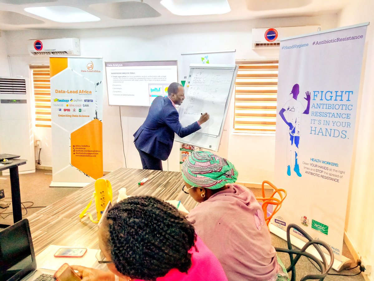 Ducit_Blue's tweet photo. Day 3: Data for #AMR Master class continues with retrieval and analysis features, descriptive analytics (SPSS) and predictive modeling.
#DucitBlueSolutions
#DataLeadAfrica
#DataForAMR https://t.co/xKZmdbt3QD