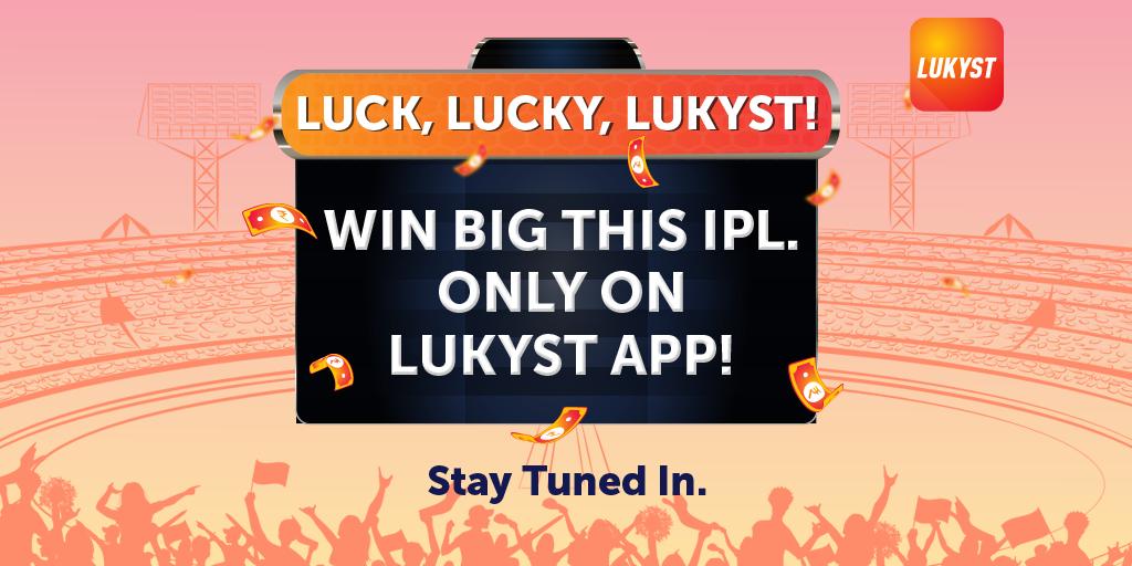 It’s #GameOn for #IPL2019 and with it, your opportunity to win big on #LukystApp.
Download Now: goo.gl/XD4AiY.