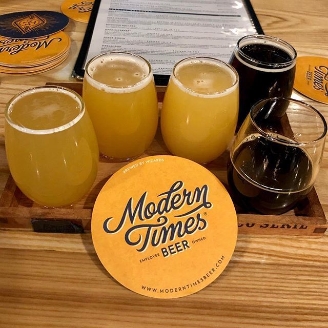 Porterthority's tweet photo. Getting my fix at @moderntimespdx despite going to @moderntimesdtla a lot back home. Heck, I’ll probably hit up the Dojo as soon as I get back. 
#beer #craftbeer #beerstagram #beerme #drinkbeer #pdx #portland #portlandbeer #moderntimes #sdbeer #labeer #🍺 https://t.co/2WADX6s3bd https://t.co/vKJFMK94lK