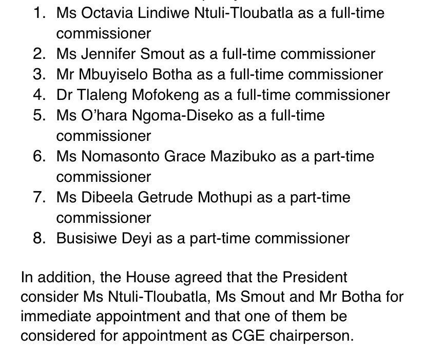 It is official <a href="/drtlaleng/">Dr Tlaleng Mofokeng</a> is a full time commissioner for the Comission for Gender Equality in South Africa. 

Dr Mofokeng, we are happy for this achievement and we know the country is in safe hands. 

Congratulations to you.  We salute you, Madam Commissioner.