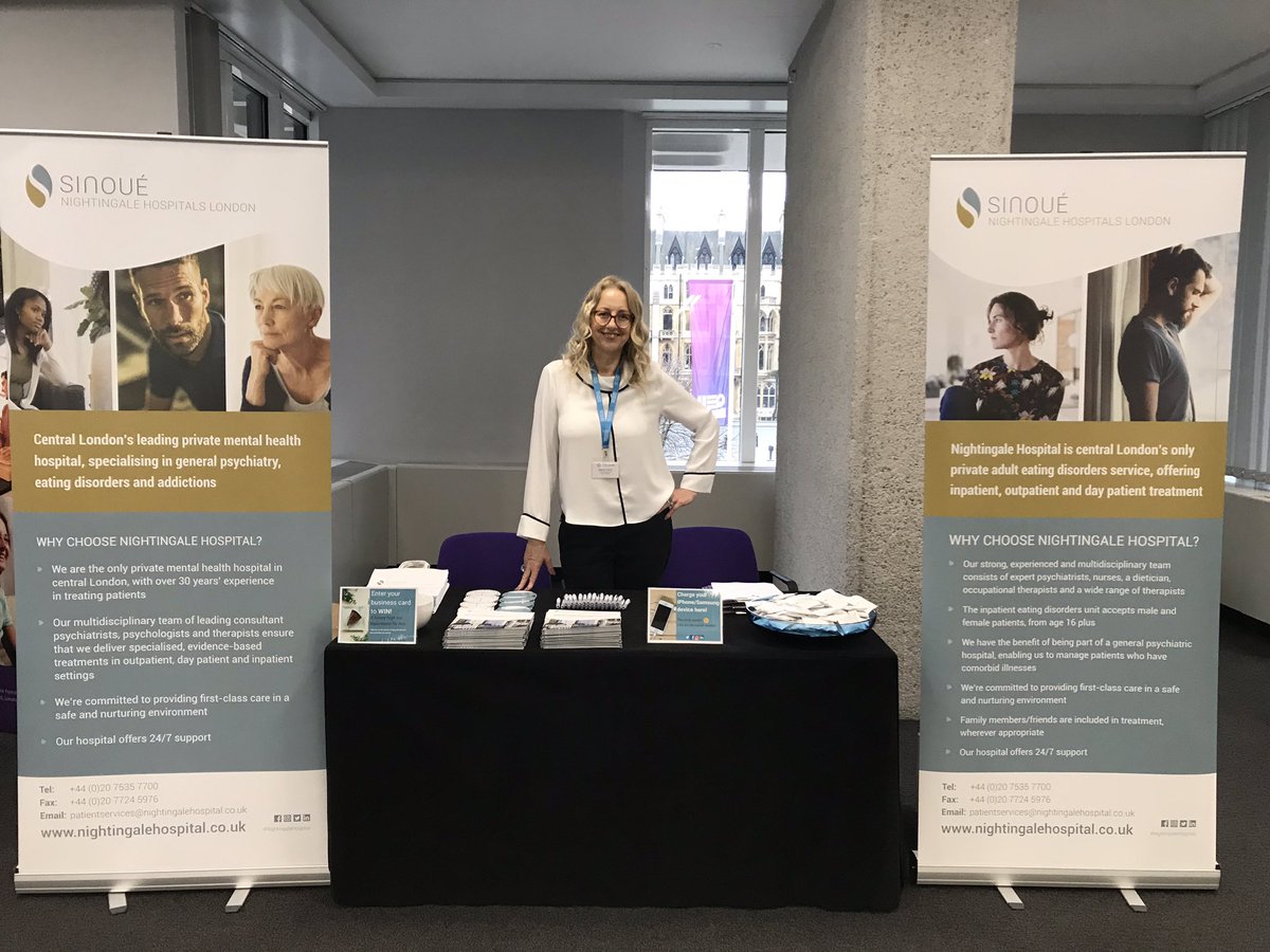 NightingaleHosp's tweet photo. Weโre ready for business! Weโre also armed with treats, a charging station for all your devices, and a business card draw. #LEDC2019 #NightingaleHospital https://t.co/UUqYZWVwGV