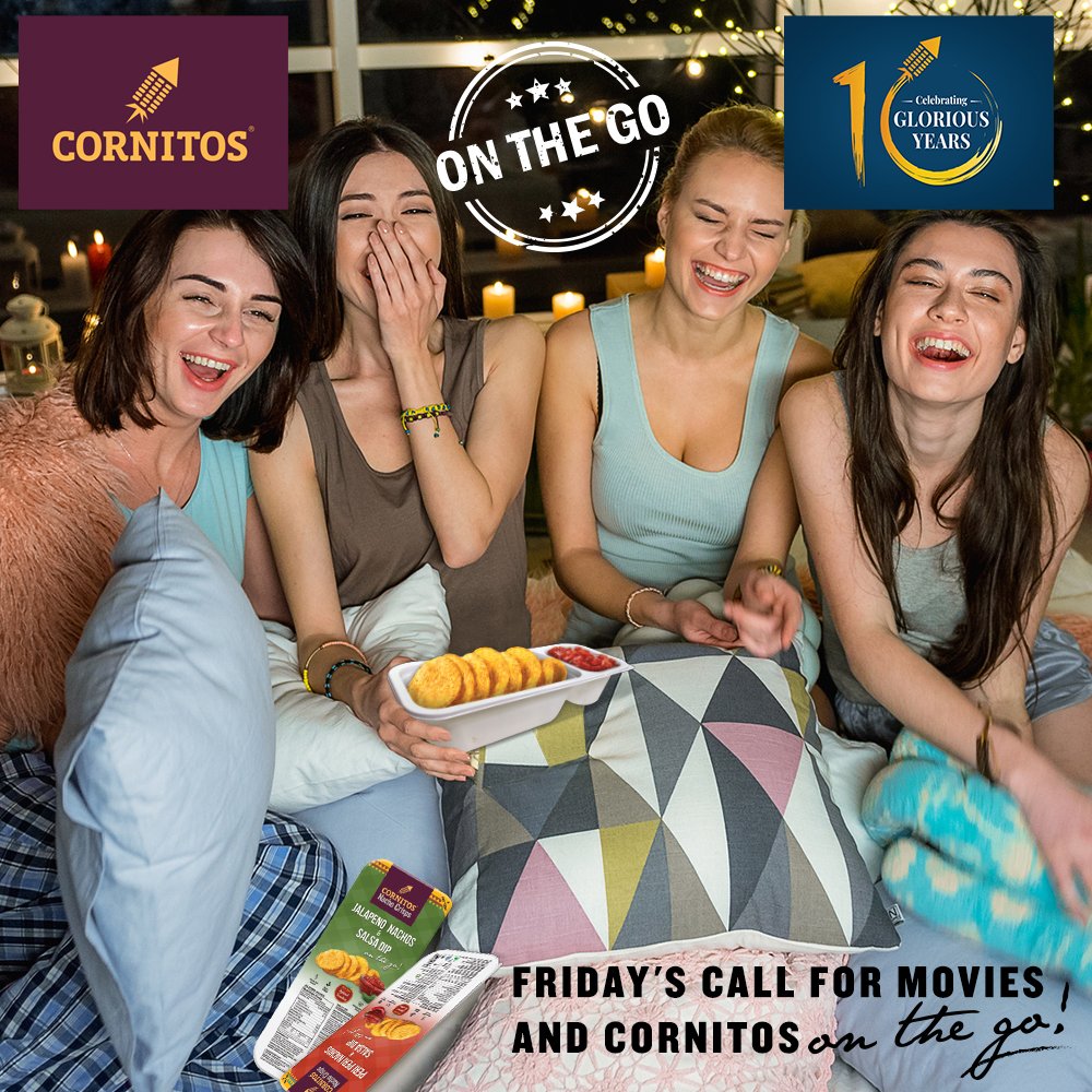cornitos's tweet photo. #TriviaAlert                                                   Girls just wanna have fun on Fridays, with Cornitos on-the-go.                              Tag your friends!                                      #onethego #Cornitos #NachoLovers #Healthysnacking #Nachos https://t.co/VGkKRIrLdh