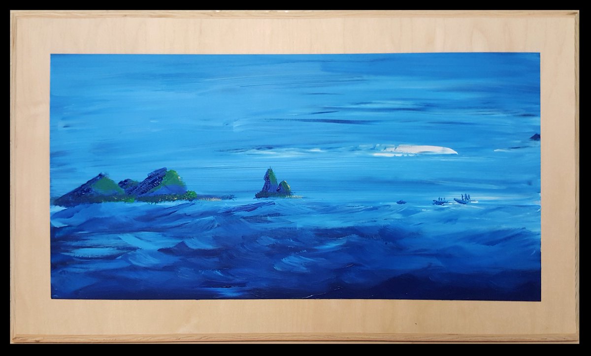 SAADStudioX's tweet photo. Painting an original painting of mine in my studio in Dallas, TX. This is 2nd in my series of "Blue Sky &amp; Sea".
https://t.co/M1NV4BZuPd https://t.co/LbcsnVeg8w