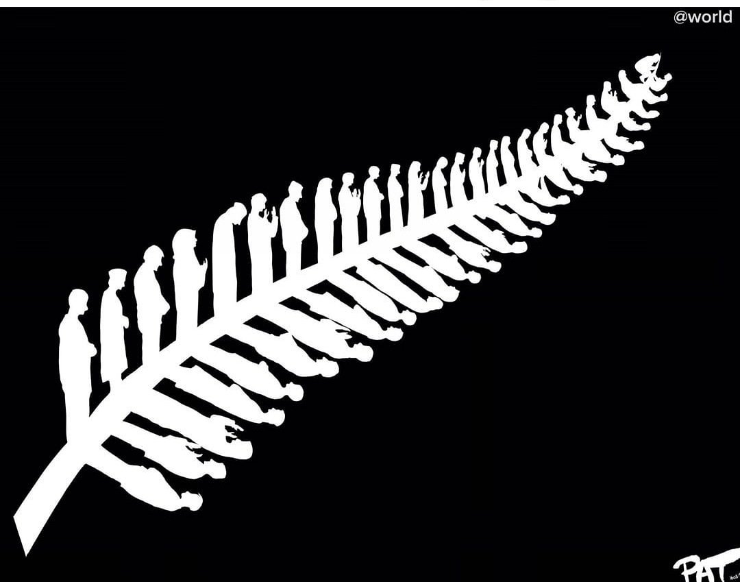 Samar37801451's tweet photo. This Australian cartoonist Drew
The New Zealand silver fern As
The Muslim Victims Praying
#Newzealand #Nohate #kiakaha #savemuslim #worldofmuslim #muslim #islam #standwithhumanity #lovepeace #peacelover #PMofnewzealand #salutenewzealand #chirstchurchmosqueattack #terrorattack https://t.co/FeGEOj3W8T