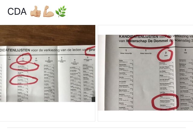 20 maart 2019: VOOR STERKE DORPEN DIE WE GOED GAAN DOORGEVEN! 👍🏼💪🏼🌿
* Ans voor ‘t Waterschap (lijst 2, nr. 10). 
* Marianne voor de Provincie (lijst 2, nr. 1) en zet zich in voor Helvoirt+Esch. 
* Marcel voor de Provincie (lijst 2, nr. 5) en zet zich in voor Haaren+Biezenmortel.