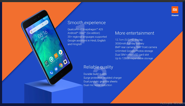 Techshaala1's tweet image. Redmi Go Android Go Smartphone Launched in India at Rs. 4,499 | Specifications.📱📱
#RedmiGo #RedmiGo #Xiaomi #miindia
Full post - techshaala.in/2019/03/redmi-…