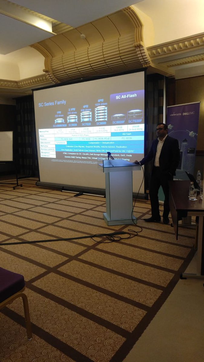 ctelecoms_ksa's tweet photo. The first session is led by Mr. Wameq from MindWare Co. speaking about #DellEMC #Midrange_Storage 😎
#Futureproof_Infrastructure_Transformation https://t.co/70ien8vFlt