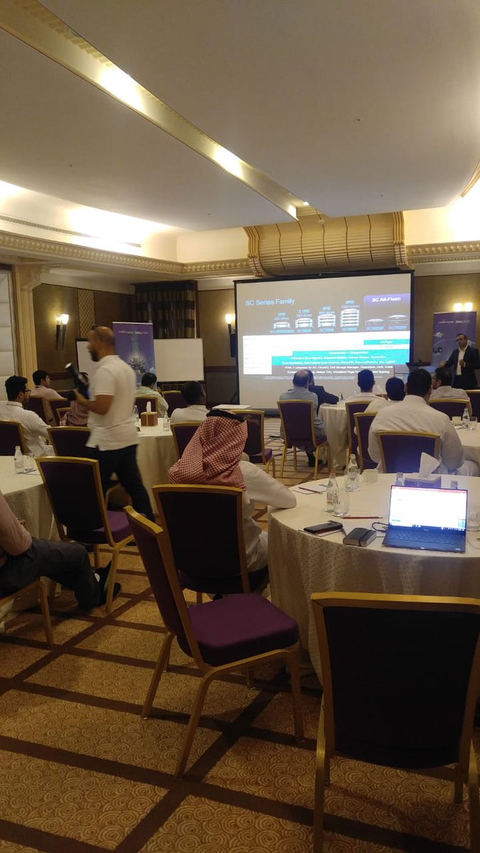 ctelecoms_ksa's tweet photo. The first session is led by Mr. Wameq from MindWare Co. speaking about #DellEMC #Midrange_Storage 😎
#Futureproof_Infrastructure_Transformation https://t.co/70ien8vFlt