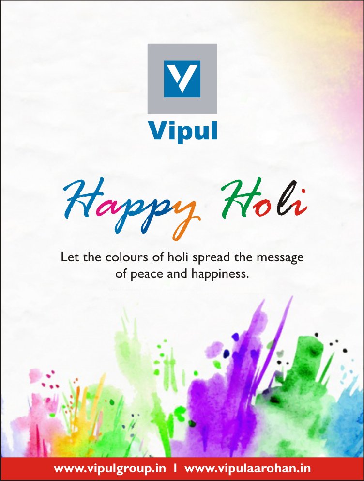 Vipul Group wishes you and your family a very Bright,Colourful and Joyful Holi!
 
#happyholi #holi #holi2019 #holiwishes #vipulgroup #realestate #realestateagent #RealEstateInvestor #realestatelife #realestateinvesting #realestatemarketing #realestatesales #realestatebuilders