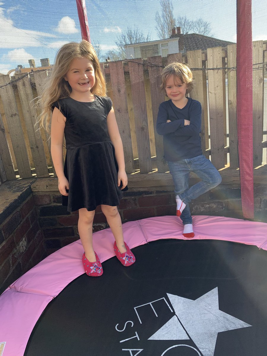 LoraBeeeee's tweet photo. Miley in Year 1 and Ralphy in Reception completed their sponsored trampoline bounce on Sunday - well done guys! @HillTopCE @sarahkbee @Brambani7 #RadioAire #cashforkids https://t.co/TOU2FjzVpY