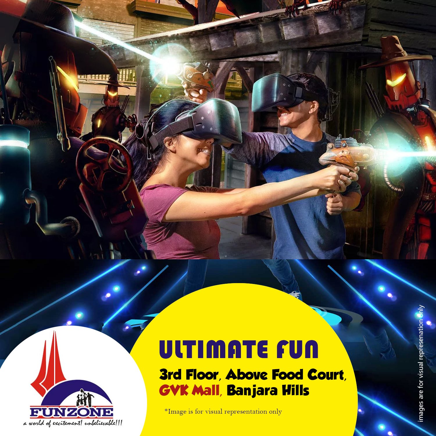 Funzoneindia on Twitter: "Funzone is the place to go. We are offering you  an ultimate destination for unlimited entertaining, thrill, and non-stop  fun.. #Funzone #GVK #Mall #Hyderabad #Games #Indoorgames  #Wednesdaymotivation #Wednesdaythoughts ...