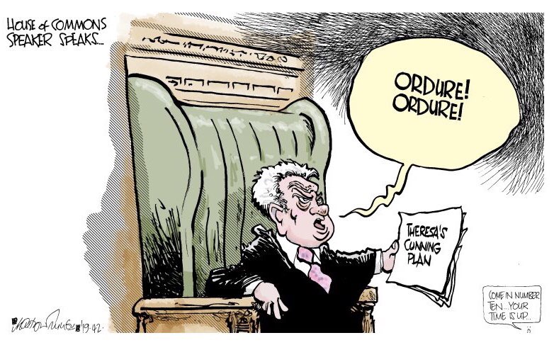 Cartoon4sale's tweet photo. Martyn Turner on Speaker Bercow, the spanner in the works#TheresaMay #MV3 #Brexit #BrexitShamble #BrexitShambles #Brexitdeal #brexitshambles #FinalSay #PeoplesVote #Bercow  #1604 #Bercowbombshell #GunpowderPlot  - political cartoon gallery in London https://t.co/dePcTdnXF6 https://t.co/lM0Qc4WrIW