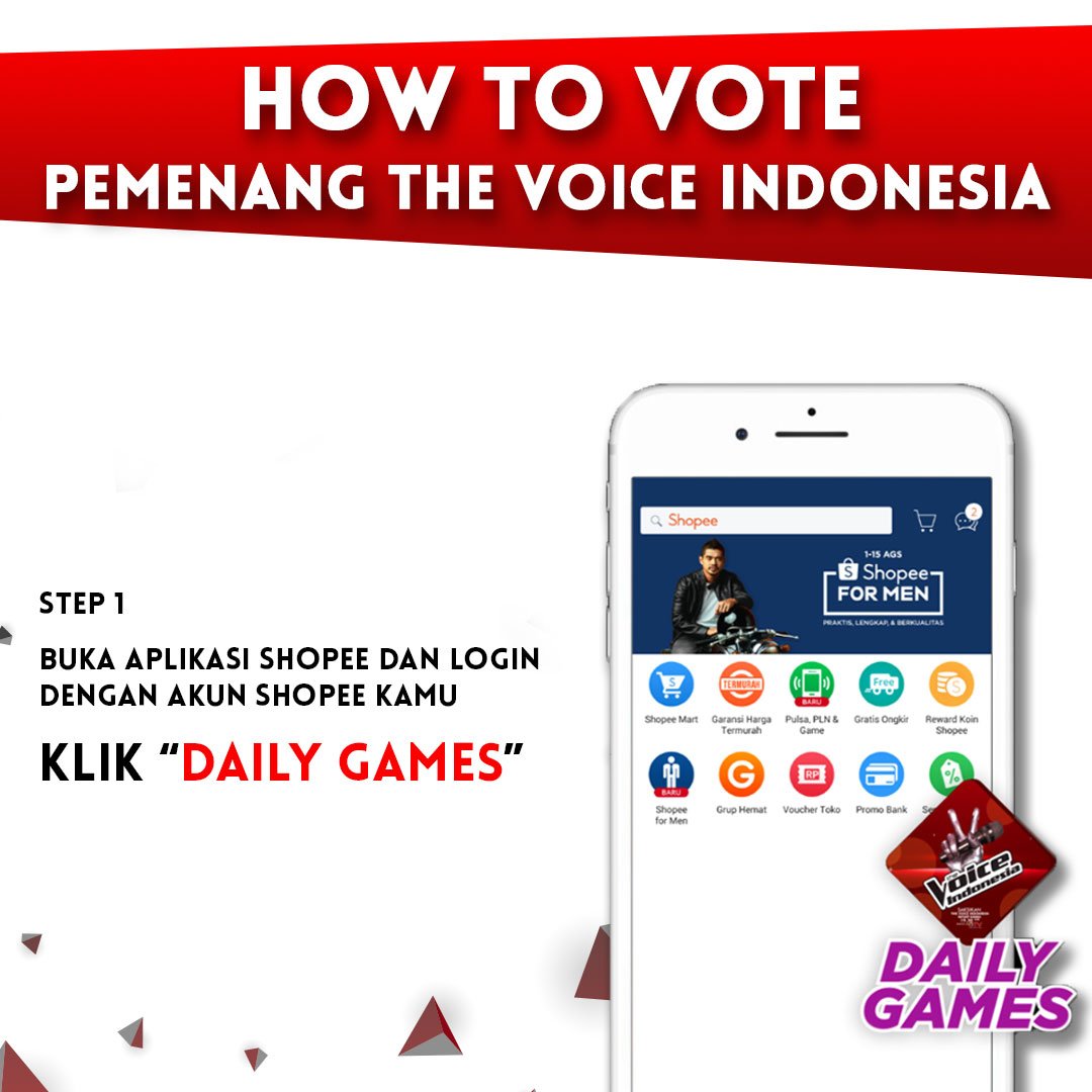 OfficialGTVID's tweet photo. Buruan vote kontestan favoritmu sekarang karena mereka sangat butuh dukungan kamu. Download Shopee dan vote kontestan favoritmu di Shopee! Ada hadiah uang tunai untuk 10 voter beruntung setiap minggunya &amp; 2 paket liburan ke Bali! @ShopeeID #VoteDiShopee #TheVoiceGTV #MakeItLouder https://t.co/Z8046VVU0o