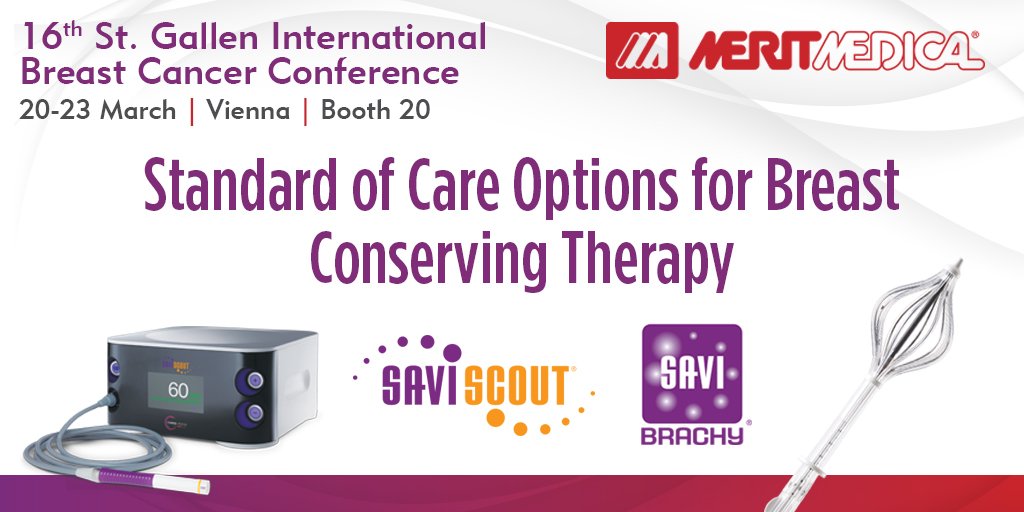 MeritMedical's tweet photo. We're excited to be at the 16th. St. Gallen Breast Cancer Conference. Visit us at Booth #20 and discover options to reduce the burden of #breastcancer on women and their families. #saviscout #breastconservation https://t.co/TJZ6KYhcTg