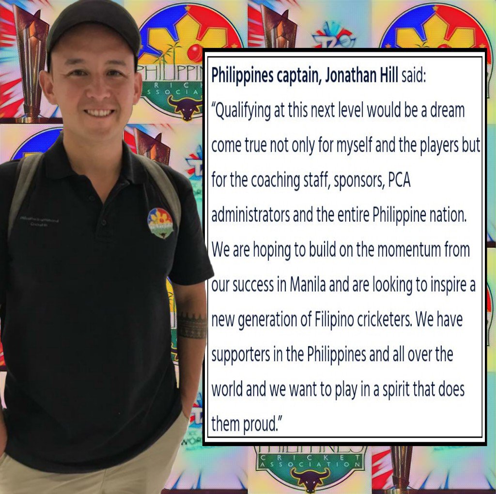 phcricketfans's tweet photo. Philippine Cricket Team Captain Jonathan Hill message. 

#oneteamPH #t20WorldCupPH #phcricketfans #philippines #itsmorefunintheph #gilaspilipinas #iloveCricketPH #ofw #cricket #viratkohli

visit my IG for more updates : 

https://t.co/hD3p4oZAib https://t.co/7yrt9GJF9U