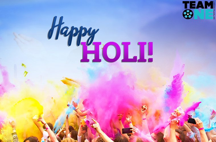 TeamOneEnt's tweet photo. Team One Entertainment wishes you a very Happy Holi. Be a free spirit to play with colors!

#TeamOneEntertainment #HappyHoli #Colourful #ProductionServices #TheProducer #FreeSpirit #Colors #Happiness #Rang #HappyColourfulHoli #FestivalsOfIndia #IndianFestival #RangokaTyohar https://t.co/XPPgSm6jlX