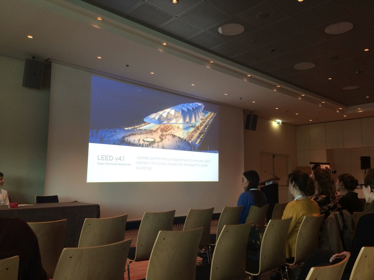 CarolineCalmels's tweet photo. Second day #GreenbuildEurope will give update on new building labels and case study of sustainable projects around Europe https://t.co/RmsxHAmpOM