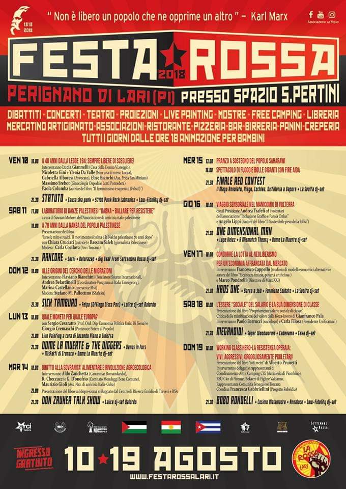 festarossalari's tweet photo. Siamo da poco anche su Twitter! Qua sotto trovate alcuni degli eventi dello scorso anno, state pronti che anche quest'anno ci saranno molte date interessanti! @festarossalari https://t.co/G7bxrPb1YA