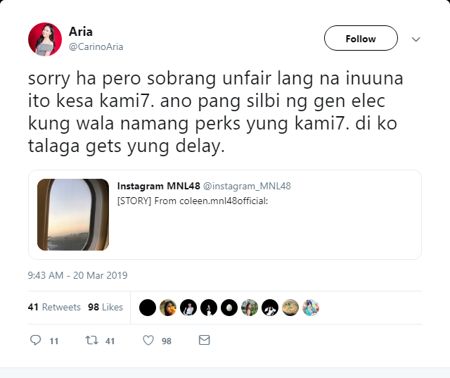 UekaraMartinRoy's tweet photo. "I'm sorry, but this is so unfair for this (group's trip) to happen first than (the trip of) the Kami 7. What's the point of the General Elections if the Kami 7 has no perks? I don't understand the delay."
- Aria, former #MNL48 first gen auditionee

PREACH https://t.co/icsYBzXVYh