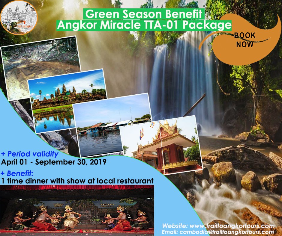 TrailtoA's tweet photo. Green Season is coming up. Check and book us now for special benefit. First come, first serve. 
Email: cambodia@trailtoangkortours.com
https://t.co/HqohW19NHh https://t.co/t6qCZEygte