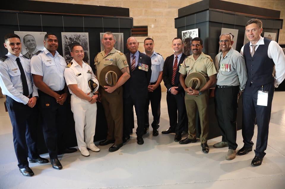 GinnyMorris73's tweet photo. PTE Ware-Bowie #7CSSB today had his portrait unveiled as part of The ‘Serving Country’ photographic exhibition. This recognises the valuable contribution of Aboriginal and Torres Strait Islander servicemen and service women who have served or who are serving in the ADF. #7CBTBDE https://t.co/Fa0M73eBRI