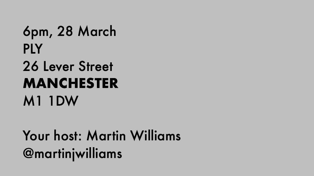copynights's tweet photo. Copywriters, unite in Manchester next Thursday night!
Your host: @martinjwilliams #copywritersunite https://t.co/osyeEbdCd2