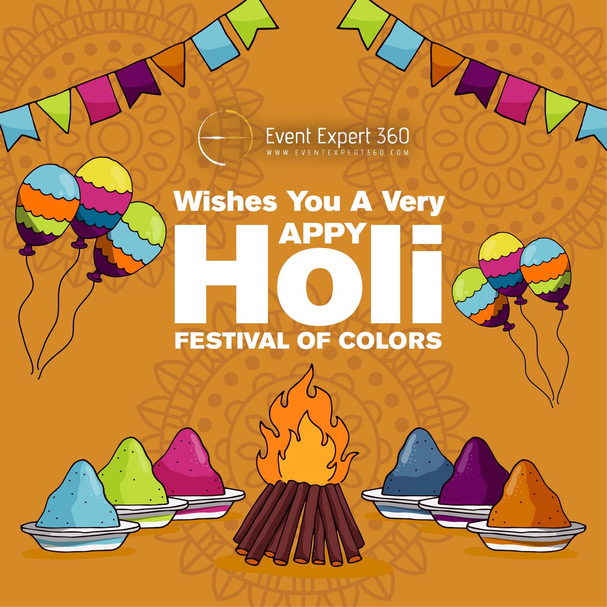 “Wishing You A Colorful Day A Colorful Life.”
Color Your Mind With Positivism &amp; Happiness
Happy Holi Festival.

#EventExpert360 #HappyHoli #Holi2019 #festivals  #color
