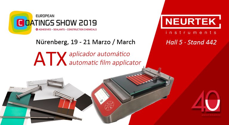 Neurtek's tweet photo. Nuevo aplicador automático #ATXfilmapplicator para ensayos propiedades reológicas, resistencia a la abrasión, poder cubriente, brillo. Compacto, robusto y preciso, ajuste digital de velocidad, posición, inicio, parada y carrera. #ATX https://t.co/iS3yKJXaA4 https://t.co/Qk51pLB4j9