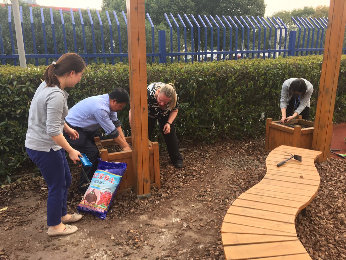 MsNursery's tweet photo. This is what I love about WISS. A playground tidy up and before we know it, the guards, the nurse, secretaries, teachers and leadership were all out helping! Many hands ...it takes a village...@WISSshanghai #community #teamwork @levi_allison42 @olivaresmariana @MorrisFiona https://t.co/kkCTtp9qB7