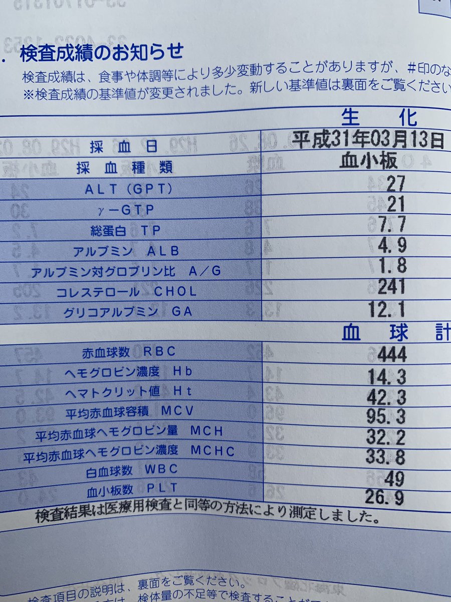 献血結果 献血結果