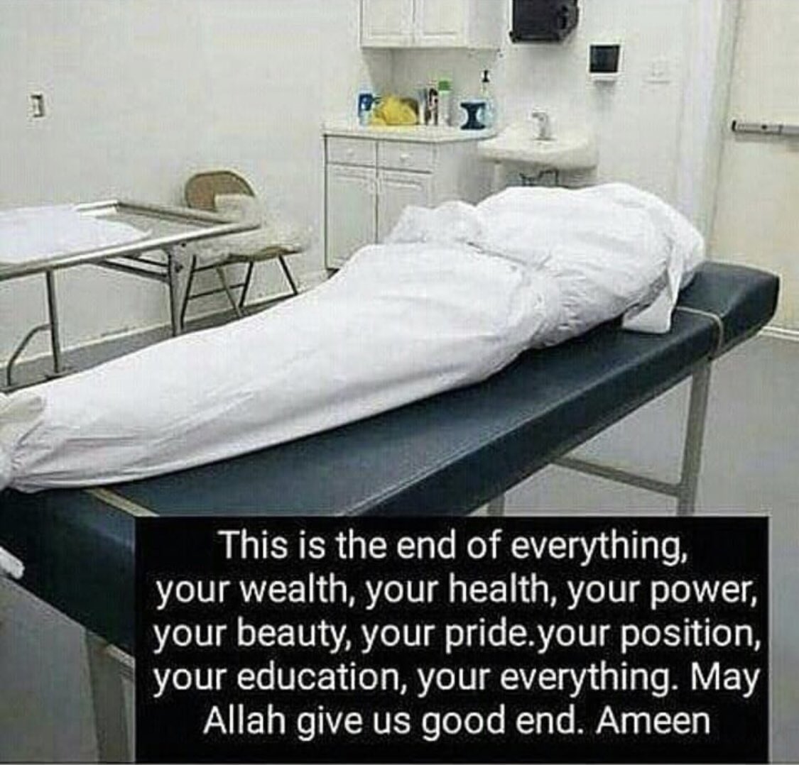 realsaintfamous's tweet photo. This is the end or you everything, your wealth, your health, your power, your beauty, your pride, your position, your eduction, your everything. May God almighty grant us good end. AMEN 🙏 https://t.co/6fz4nMvZ0V
