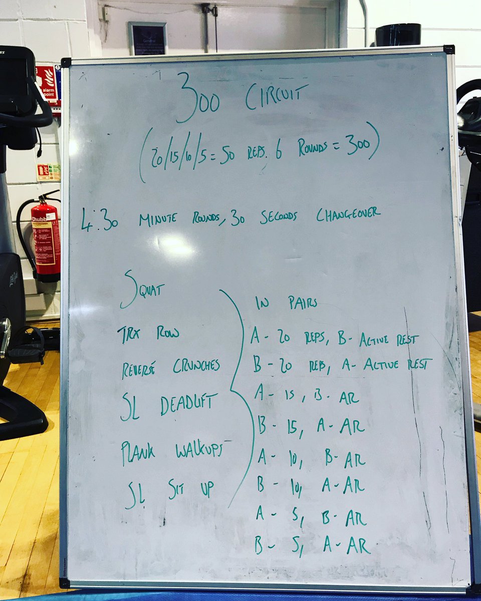 whittfit's tweet image. Tuesday Lunchtime circuit class @SussexUniSport follow the routine on the right hand side of the board for each exercise. Find a partner and have fun #fitness #grouptrainingclass #brighton #reps
