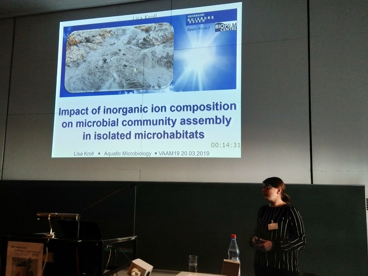 Microhabitats in oil for studying microbial assembly mechanisms at #vaam2019 Interesting talk by Lisa Kroll  <a href="/unidue/">Uni Duisburg-Essen @unidue.bsky.social</a>
