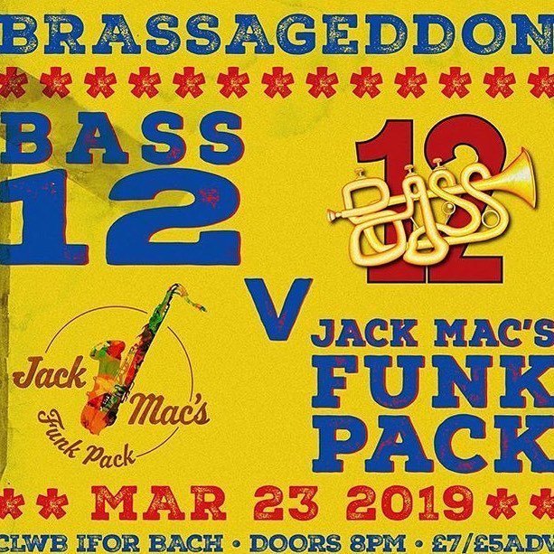 Not long to go until the biggest battle in brass history! Can’t wait to join up with @jackmacfunkpack @jackmacsax for this one, be sure not to miss it #Bass12 #jackmac #funkpack #sax #horns #brass #welshclub #cardiff #livemusic #brassageddon