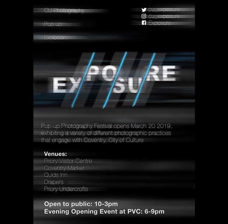 cu_exposure's tweet image. Today is the day! Exposure Festival is opening today from 10-3pm and our evening event is from 6-9pm tonight, we hope to see you there! @CU_Photography @coventry2021 @_photograd @CovCaptured #cuph #cuphexposure #exposure #exposurefestival #exposuregallery #coventryevents