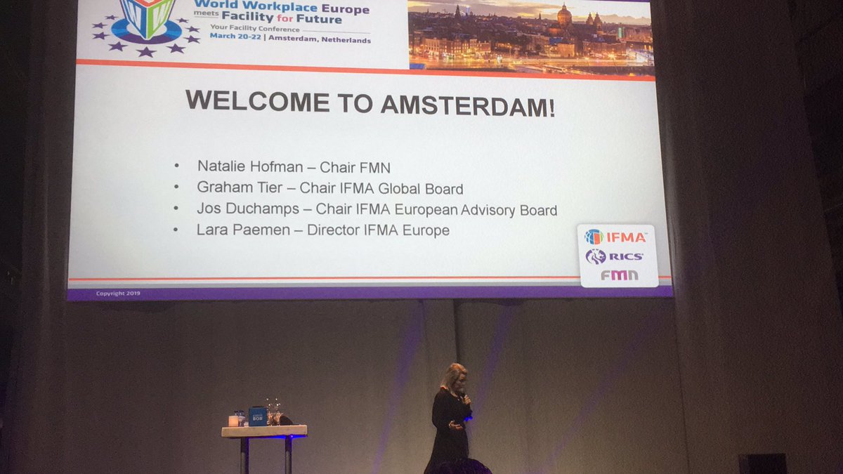 FM_Def's tweet photo. Opening of World Workplace Europe meets Facility for Future  by FMN’s chair @nataliehofman01 https://t.co/b5jVqySXdZ