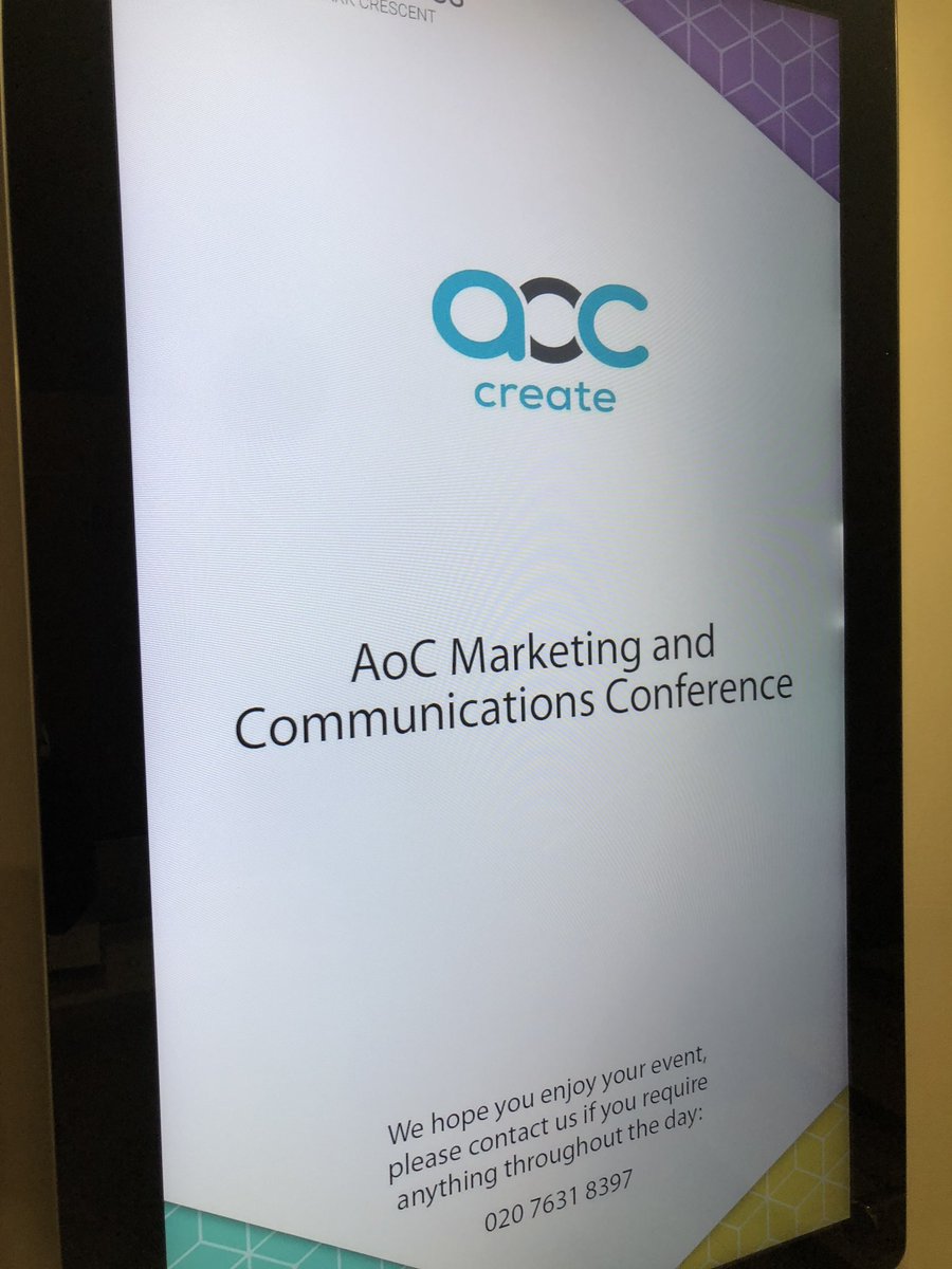 AoC_Create's tweet image. Set up and ready to go! Looking forward to welcoming our delegates to #AOCComms19 today