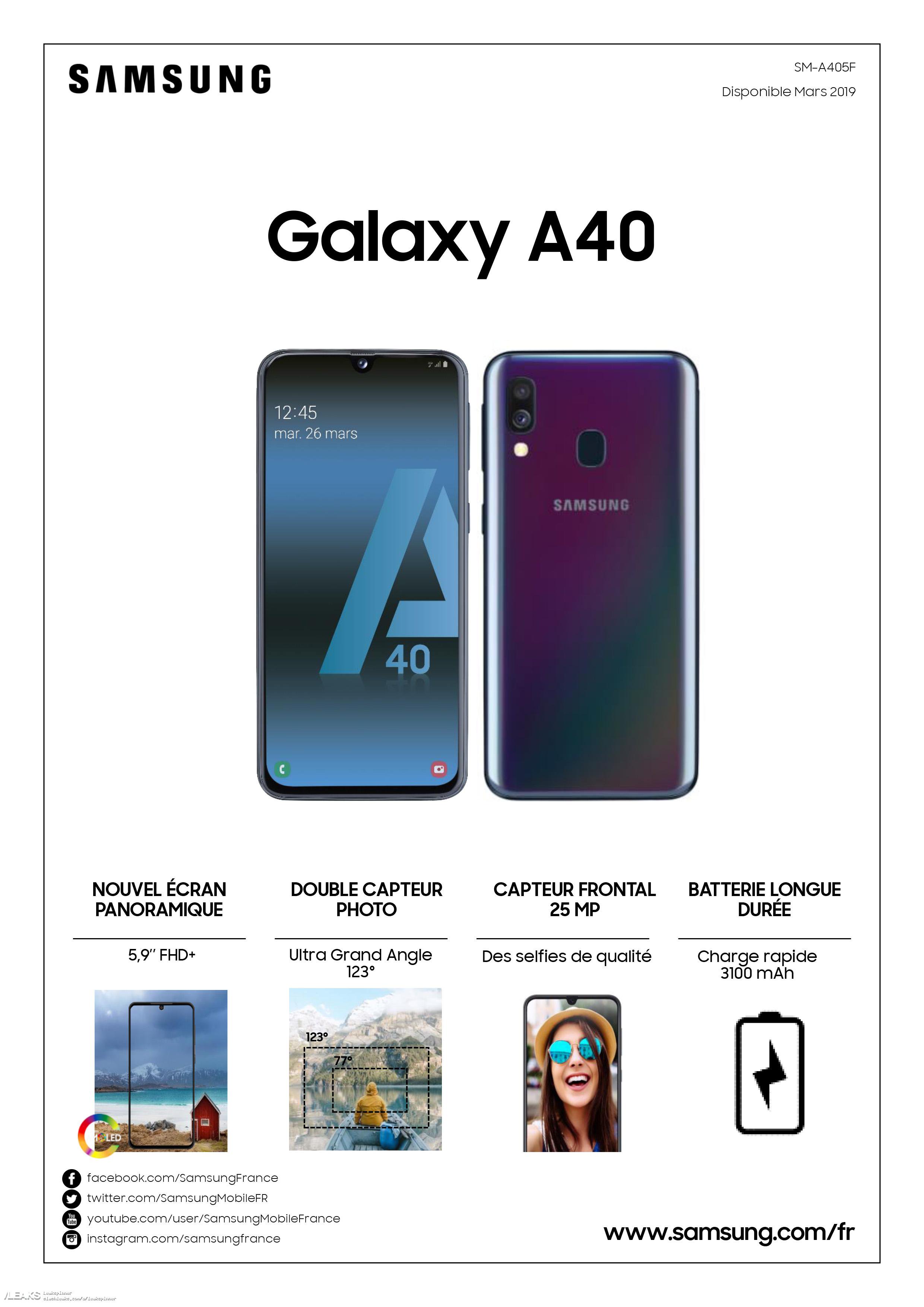 Самсунг а40 Размеры