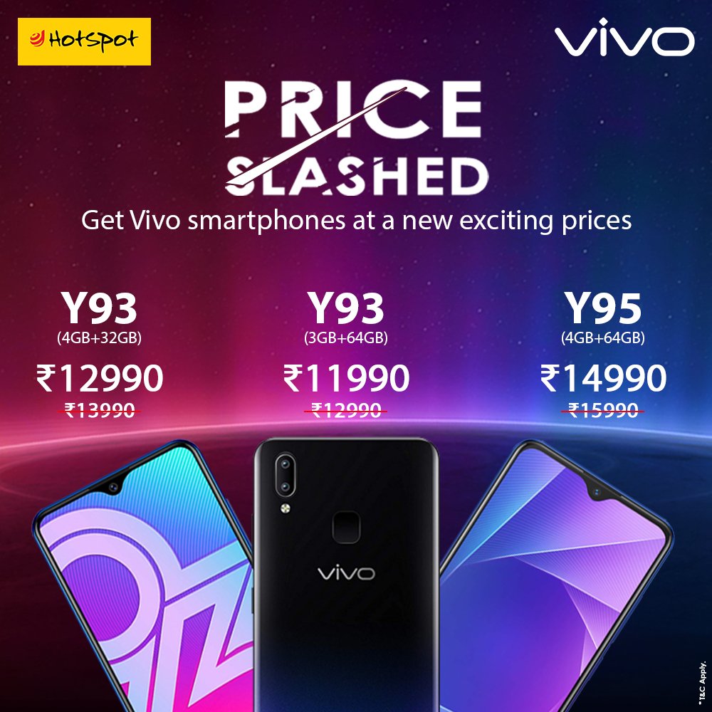 HotspotOfficiel's tweet image. #Priceslashed
Don’t miss this amazing Price drop offer on Vivo Smartphones.
Avail this exciting offer at your nearest Hotspot Store.
T&amp;amp;C Apply.

#Vivo #Vivosmartphone #Smartphonestore #Pricedrop #Offer #Offertograb #Offerofthemonth #Festiveoffer #Hotspotofficiel
