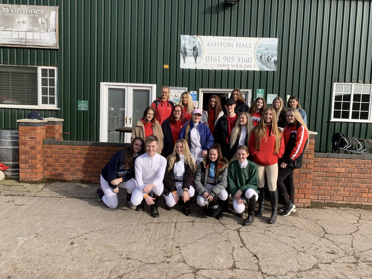 At Salford for varsity ready to bring the trophy back home! #itscominghome #ChestervsSalford #varsity #equestrian