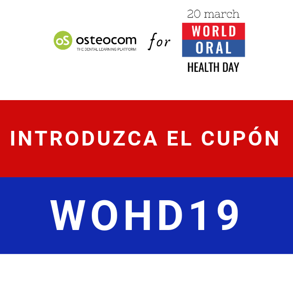 OsteocomES's tweet photo. 📆Hoy es el #WorldOralHealthDay también nosotros celebramos este importante evento.
👉Entre en https://t.co/9E9Z9PvPXH y hasta el 31 de marzo conseguirá un cupón de 100 € para comprar un video curso en la plataforma de aprendizaje dental.
✅ᴡᴏʜᴅ19
#osteocom https://t.co/82dK1JC5NL