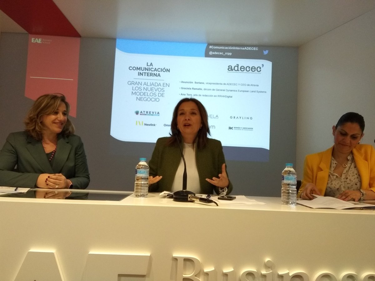 Con @adecec_rrpp presentando las Tendencias en Comunicación Interna que hemos hecho algunos de sus miembros <a href="/Quum_es/">Quum Comunicación</a>, <a href="/Atrevia/">ATREVIA</a>, <a href="/GraylingES/">Grayling España</a>, <a href="/NewlinkGroup/">Newlink™</a>, <a href="/RomanyAsociados/">Roman y Asociados SC</a> , @BCWSpain, @OmnicomPRIberia y <a href="/CanelaPR/">CanelaPR</a>
