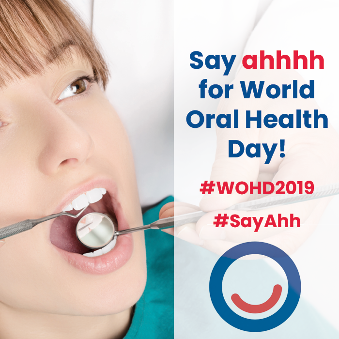 Today is World Oral Health Day to raise awareness of the issues around poor oral health and to promote the benefits of a healthy mouth! Healthy mouth = healthy body! #Worldoralhealthday #oralhealth #sayahh #WOHD2019
