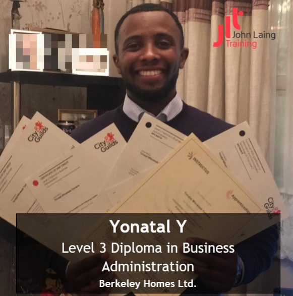 infojlt's tweet image. Congratulations to Yonatal @BerkeleyGroupUK for completing the Level 3 Diploma in Business Administration with JLT 💻📞📥📚😀 Thanks for sending in your photo! #achievement #career #apprentice #business #training #apprenticelife #progression #job
