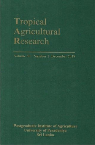 sdcumming's tweet photo. Tropical Agricultural Research published Vol.30(1) on #SLJOL @INASPinfo https://t.co/7s97t3wdrn https://t.co/UGhTfMjPQa
