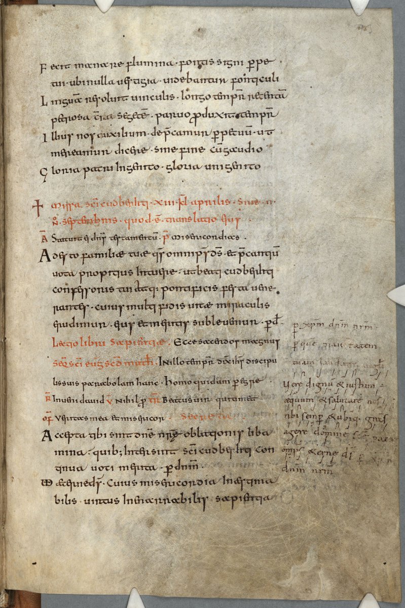 Happy #StCuthbertsDay!
Celebrating here with #CCCC183, our early 10thC copy of #Bede's Lives of #StCuthbert plus prayers for his feast day commissioned by #Æthelstan for presentation to the #Durham monks at #ChesterLeStreet in honour & celebration of their #saint. 
#AngloSaxon