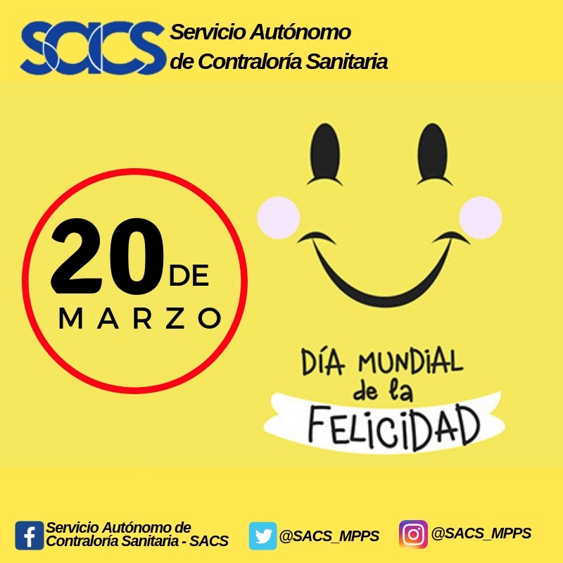 sacs_ve's tweet photo. #20Mar // Día Internacional de la Felicidad en el cual se reconoce
 la relevancia de la felicidad y el bienestar como aspiraciones universales de los seres humanos #SACSAvanza #DiaInternacionalDeLaFelicidad https://t.co/gsOmumRSDe