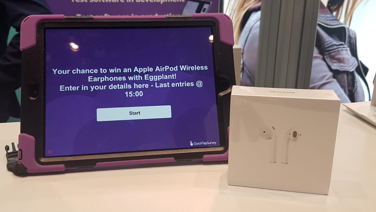 eggplantio's tweet photo. We've extended our #competition until 16:00! Enter for a chance to #win a pair of #airpods! @SwissTesting #SwissTesting https://t.co/EldQAPCyIz